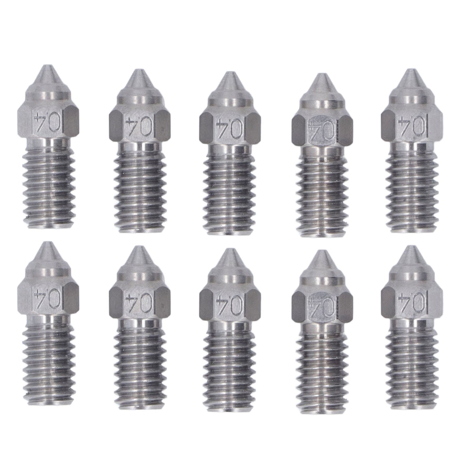 0.4mm Nozzles Kit High Flow High Temp Resistant Stainless Steel 3D Printer Nozzles for Elegoo Neptune 4 Neptune 4 Pro 10pcs