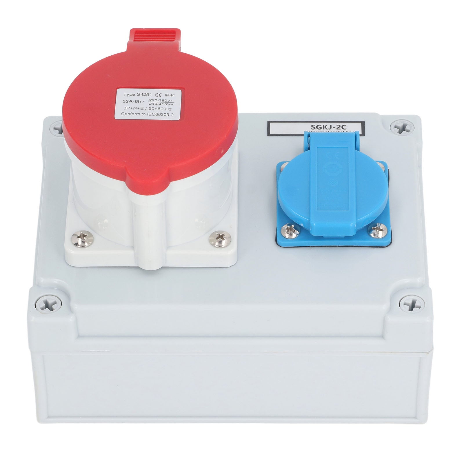 CEE Wall Socket IP44 Waterproof AC 250V 16A European Style and 32A 5 Pin CEE Combination Socket AC 220‑380V 240‑415V