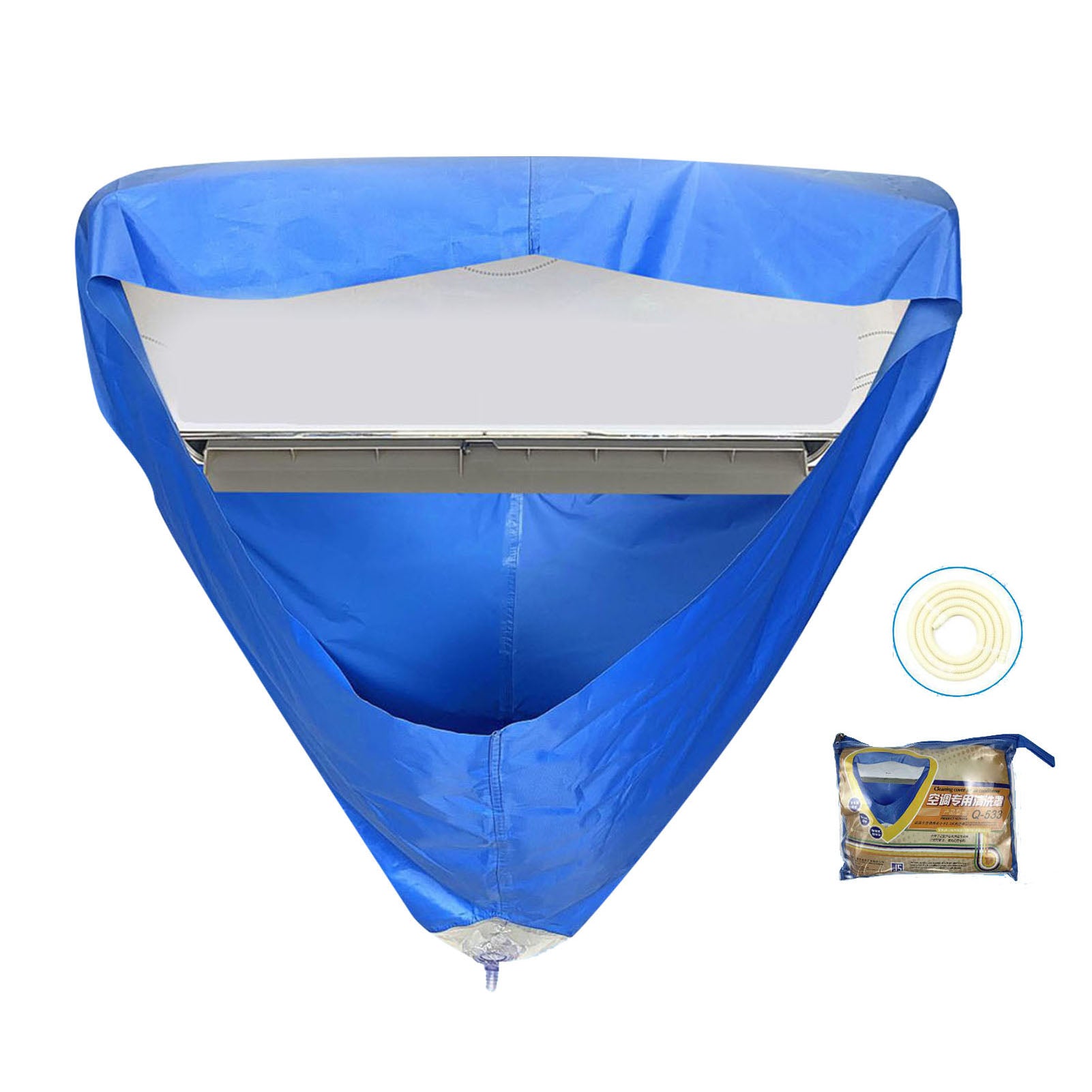 Air Conditioner Cleaning Cover Funnel Shape Air Conditioner Water Bag Cleaning Waterproof Cover Q 537 Large with Tube