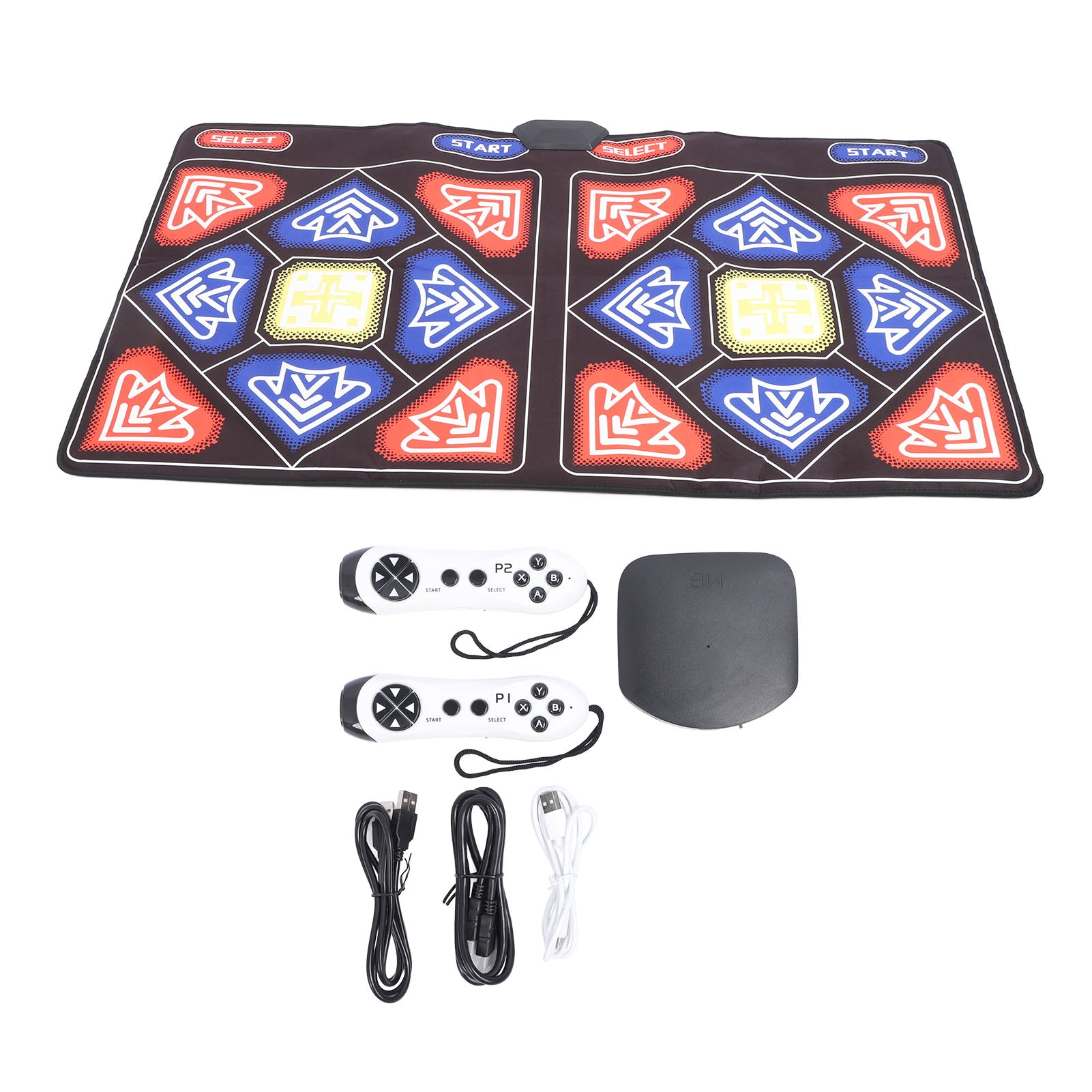 Double Dance Mat HD Multimedia Interface Exercise Fitness Slip Resistant Electronic Dancing Pad for Adults and Kids