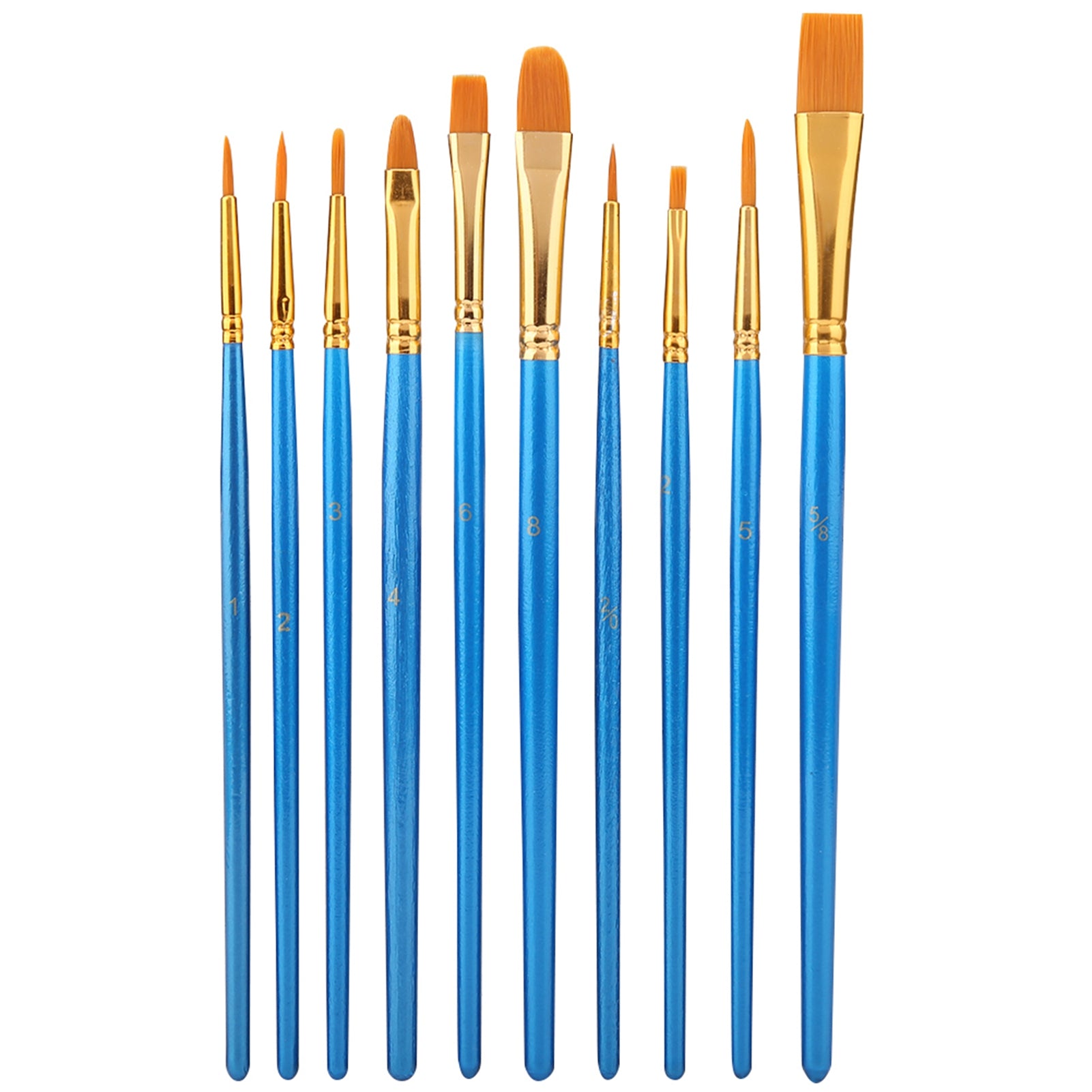 10pcs Children Drawing Nylon Hair Paint Brush Set Art Craft Painting Watercolor Brush Kit