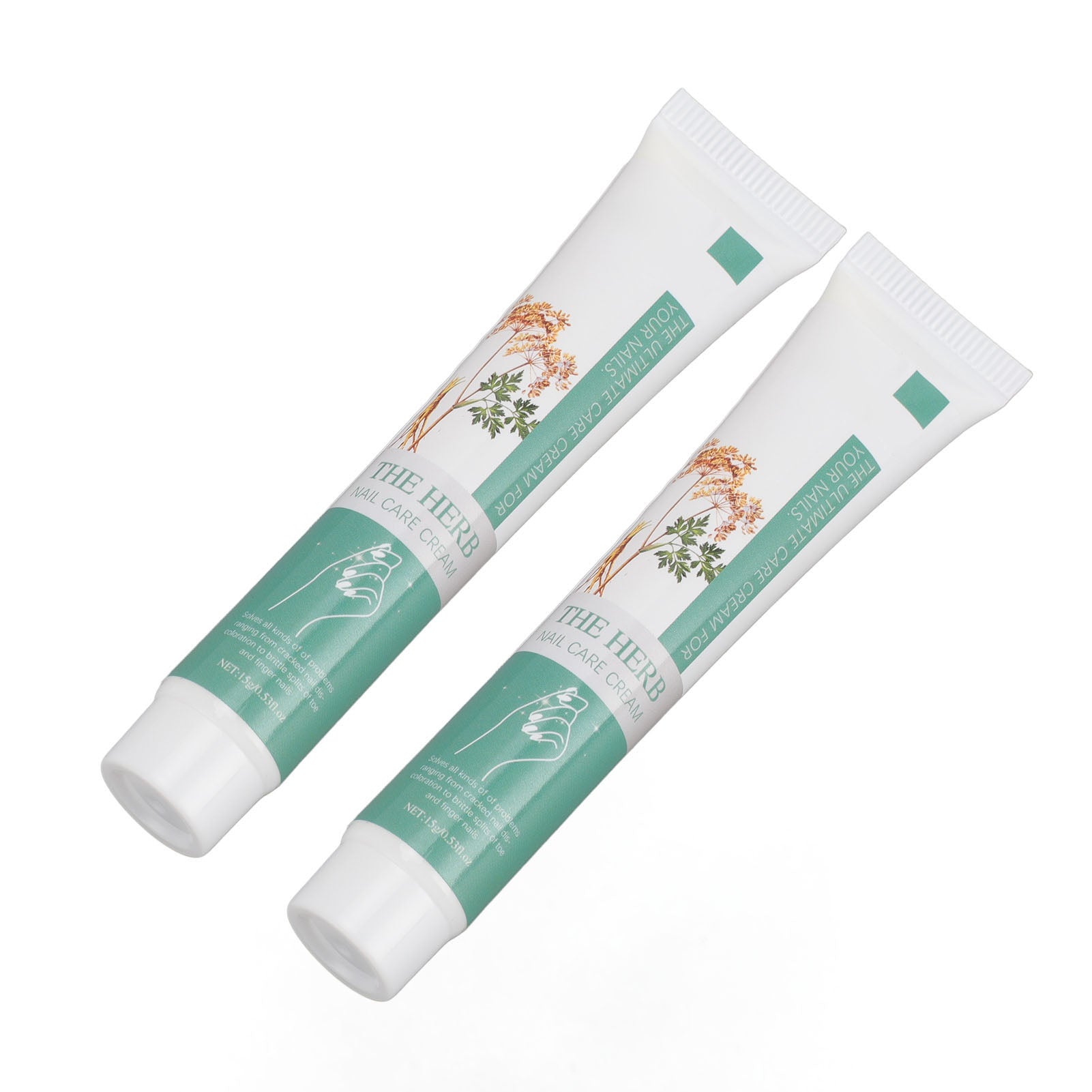 2pcs Damaged Nail Repair Cream Herbal Extracts Broken Cracked Strengthening Nail Repair Cream 15g