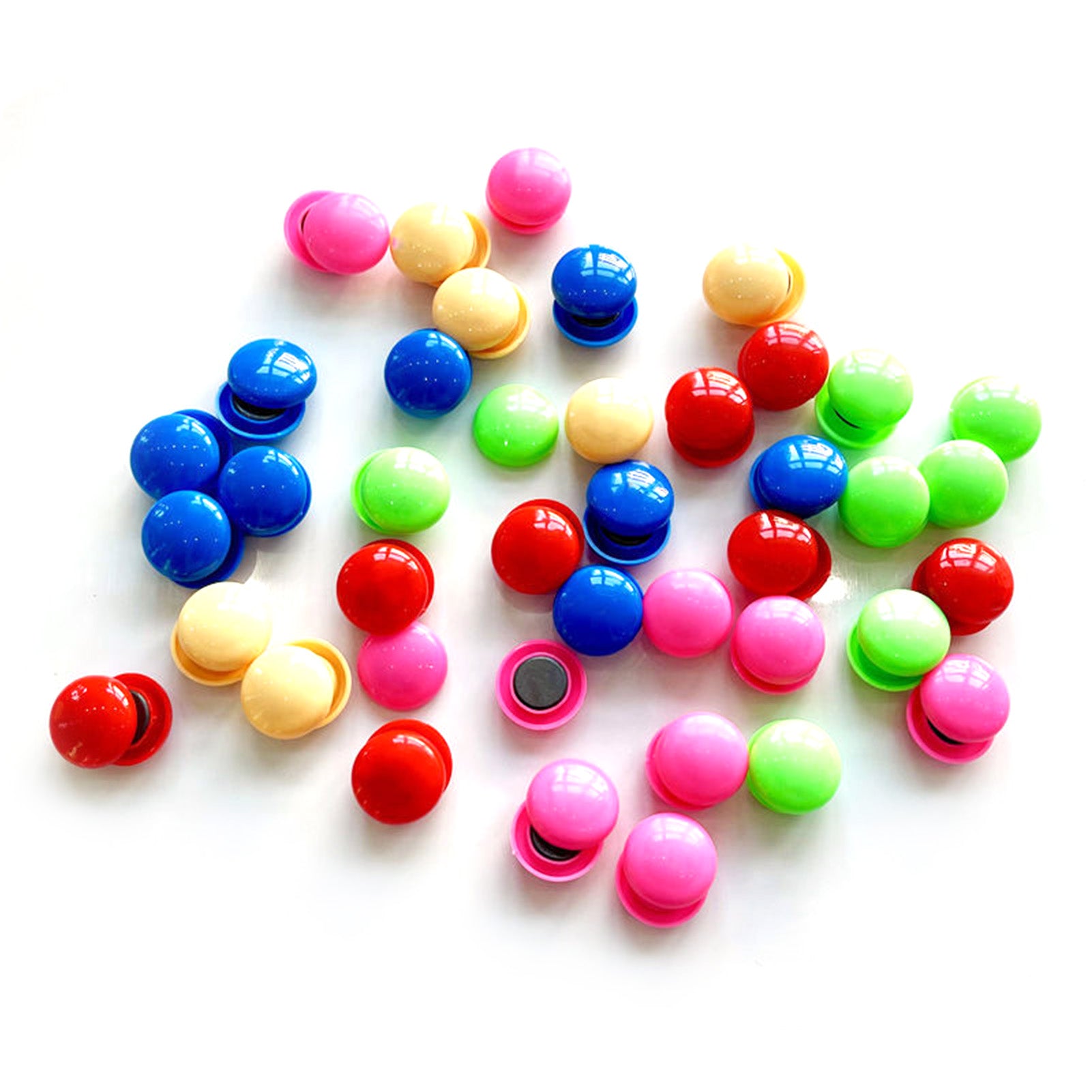 Whiteboard Magnets Colorful Round Strong Adsorption Magnetic Push Pin for Fridge Blackboard