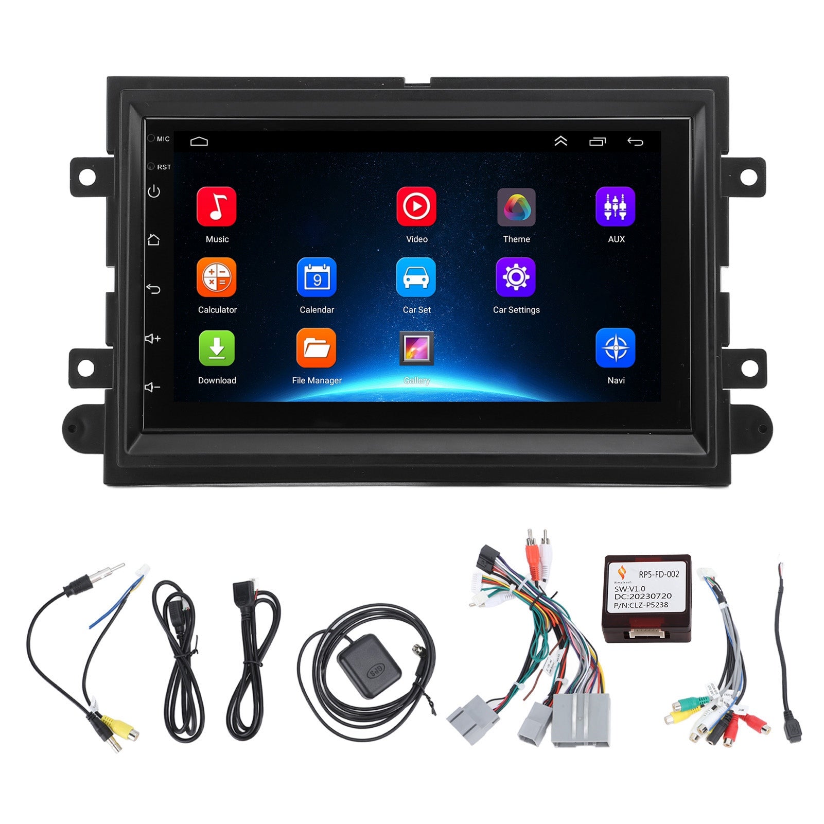 7in Car Stereo for Android 12 Touch Screen GPS Navigation Wireless Bluetooth Radio Multimedia Player Replacement