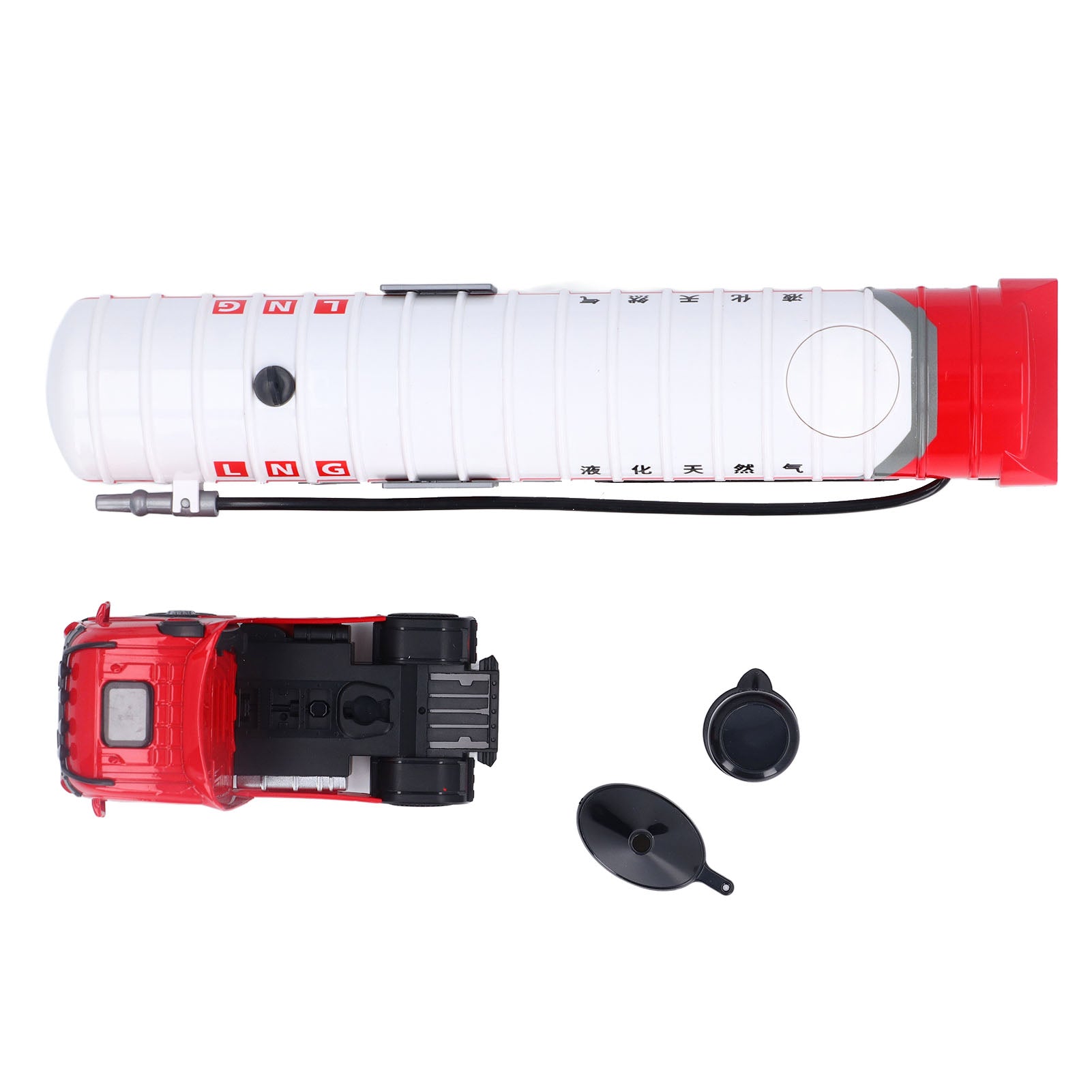 Alloy Gas Tanker Truck Model Water Spray High Simulation Detachable Kids Lengthen Gas Truck Toy