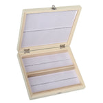 100PCS Biology Glass Prepared Microscope Slides Specimens Wooden Slide Storage Box Case