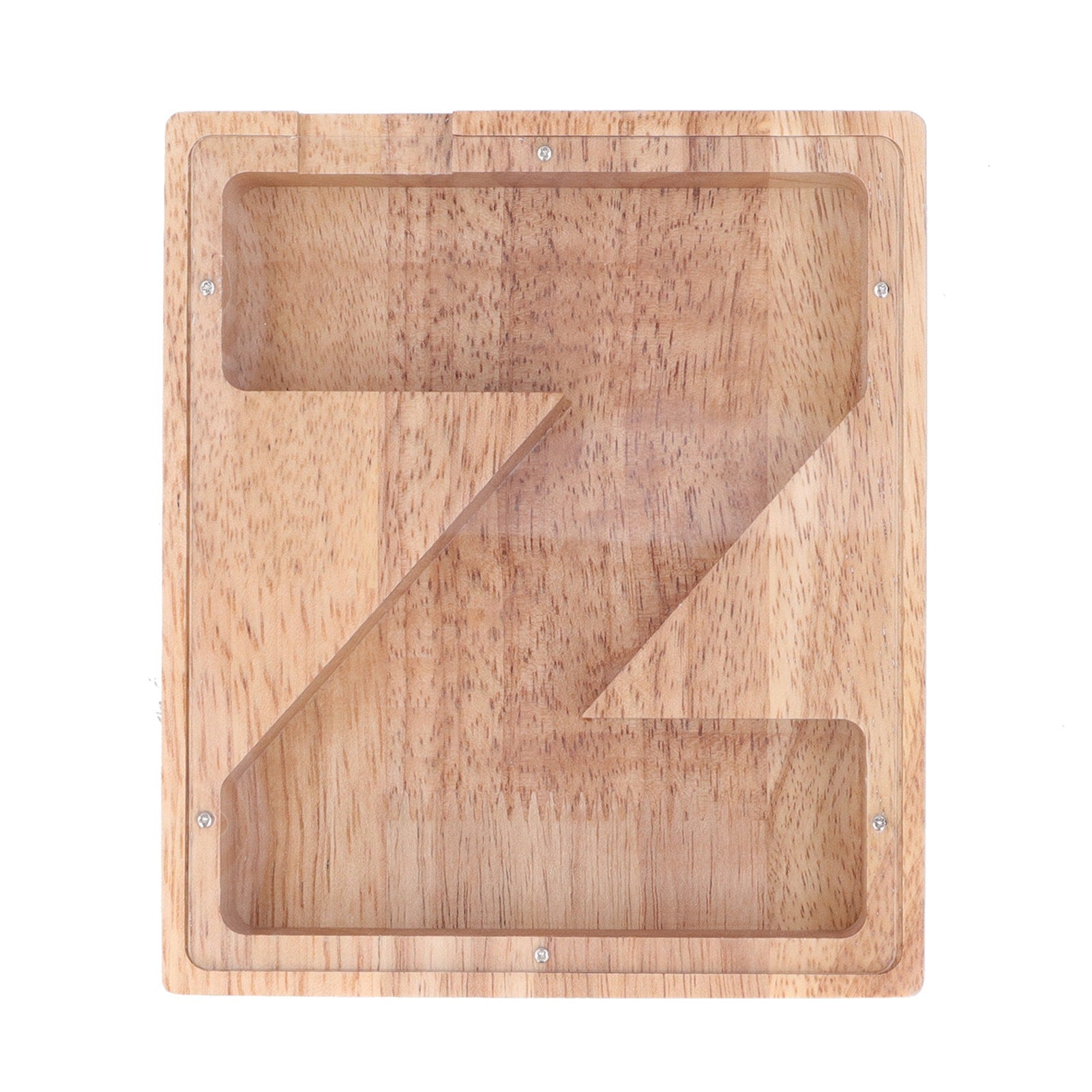 Wooden Letter Personalized Piggy Bank Transparent Safe Letter Money Bank for Children5A26
