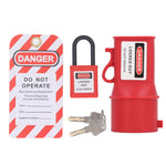 3Pcs Industrial Waterproof Socket Lockout Device PP 55mm Heat Resistant Electrical Plug Lockout for Power Isolation Area