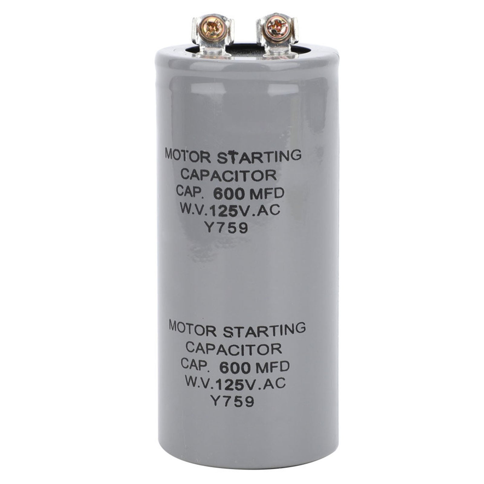 CD60 600MFD 125VAC Motor Starting Running Capacitor 43x102mm