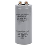 CD60 600MFD 125VAC Motor Starting Running Capacitor 43x102mm