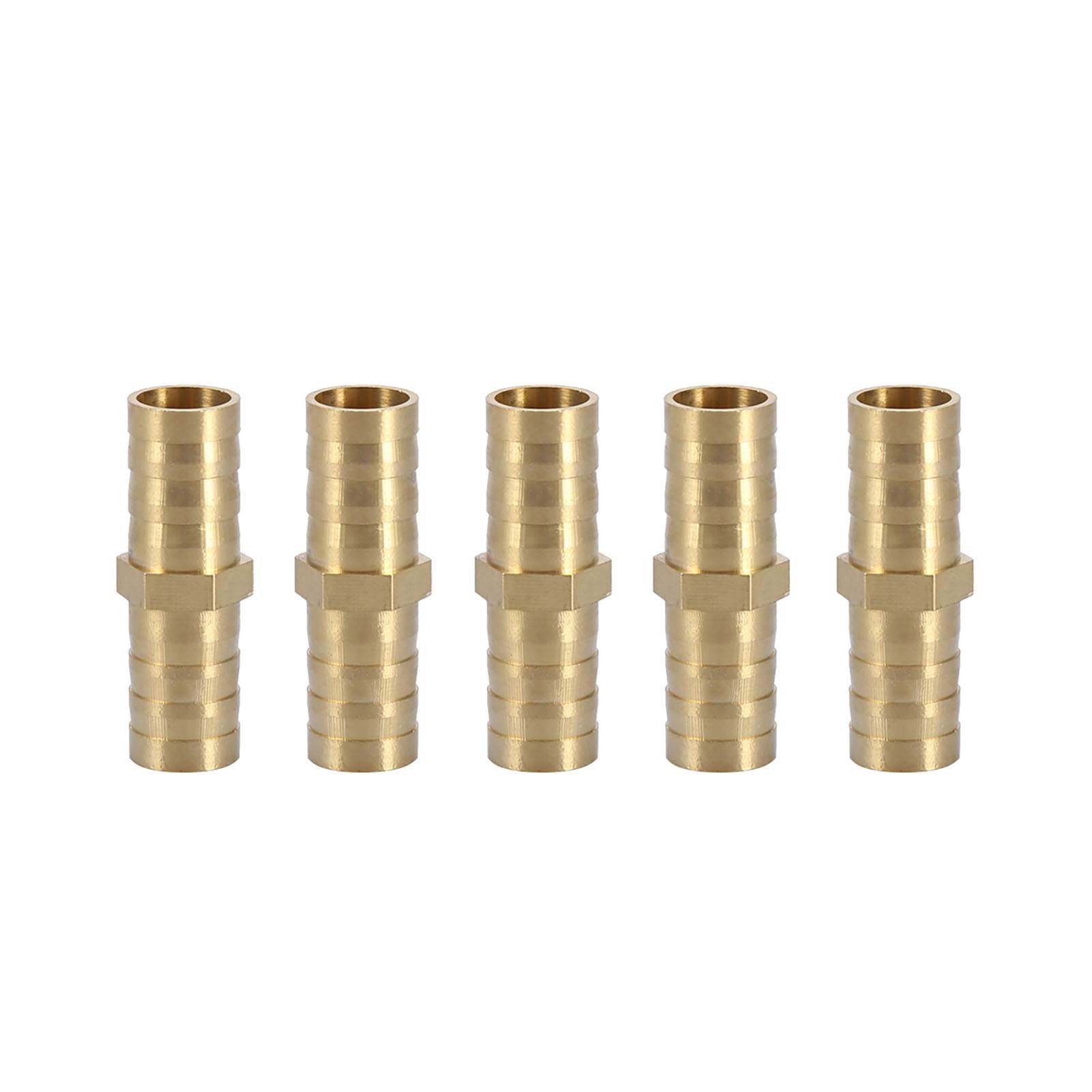 Brass Barbed Straight 2-Way Pipe Connector Tube Joiner Fitting 6/8/10/12/14/16/20mm