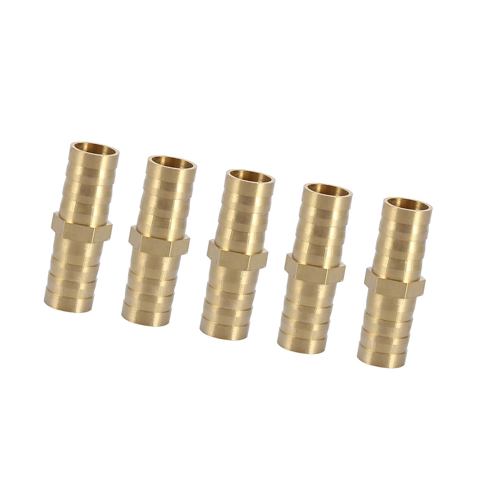 Brass Barbed Straight 2-Way Pipe Connector Tube Joiner Fitting 6/8/10/12/14/16/20mm