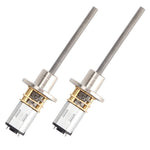 2 Pcs Speed Reduction Gear Motor 12GA N20 30RPM DC 3V Gear Motor with M4x55 Screw Thread Shaft and Flange Connector
