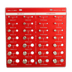 Nut and Bolt Thread Checker 28 Holes Wall Mount Inch and Metric Thread Checker Bolt Nut Identifier Gauge