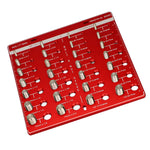 Nut and Bolt Thread Checker 28 Holes Wall Mount Inch and Metric Thread Checker Bolt Nut Identifier Gauge