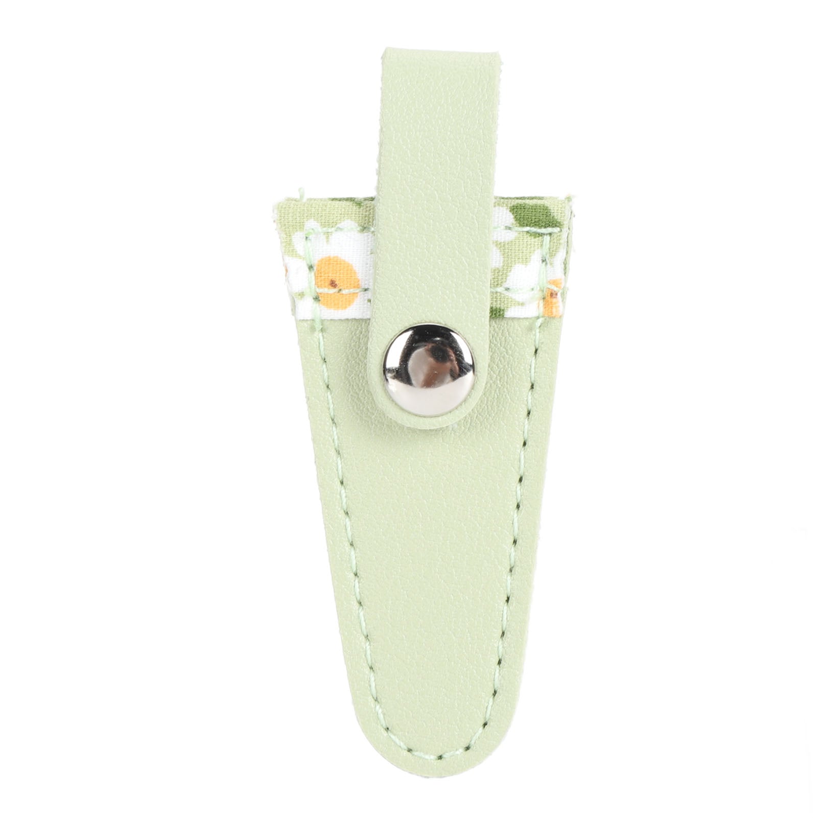 Scissor Cover PU Leather Scissor Protective Case for Embroidery Needlework Sewing Crafting Black Flower