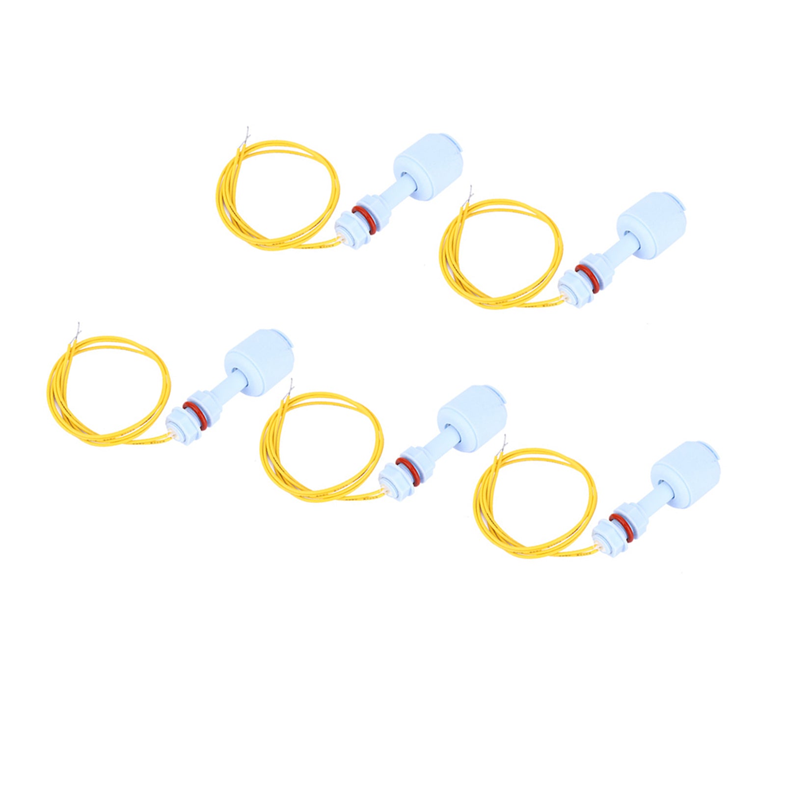 5pcs PP Plastic Float Switch Water Tank Pool Liquid Level Sensor Controller Blue P5210