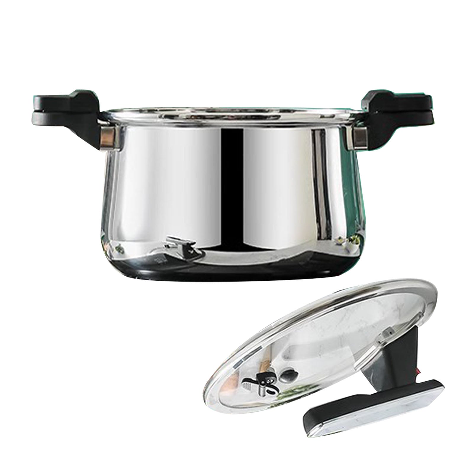 Micro Pressure Cooker Multifunctional Uniform Heating 3 Layer Stainless Steel Micro Pressure Pot for Home 26cm / 10.2in