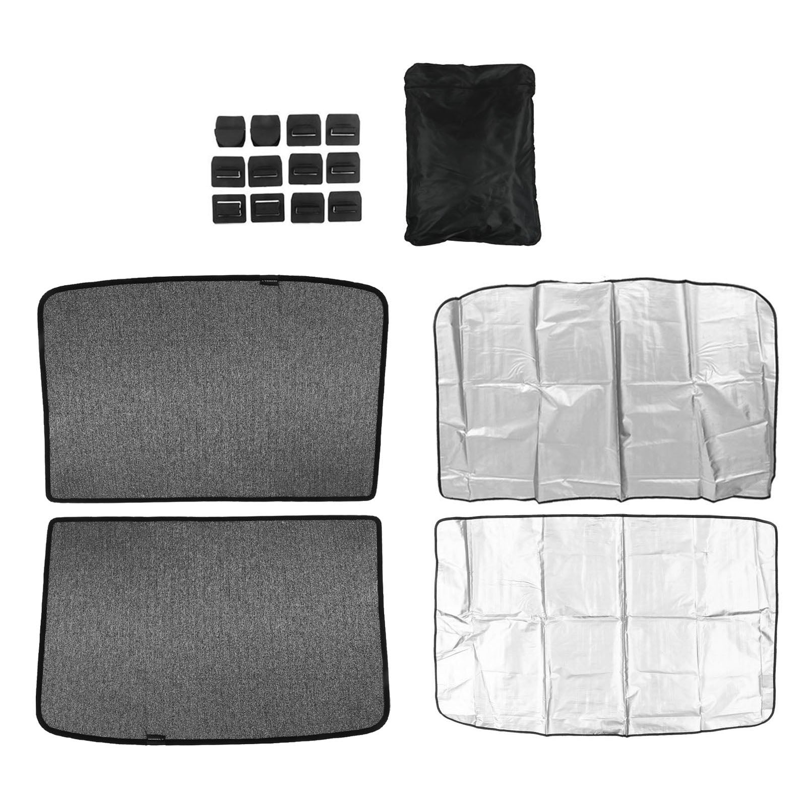 Glass Roof Sunshade Sunroof Front Rear Top Window UV Reflection Sunshade Replacement for Tesla Model Y Starry Sky