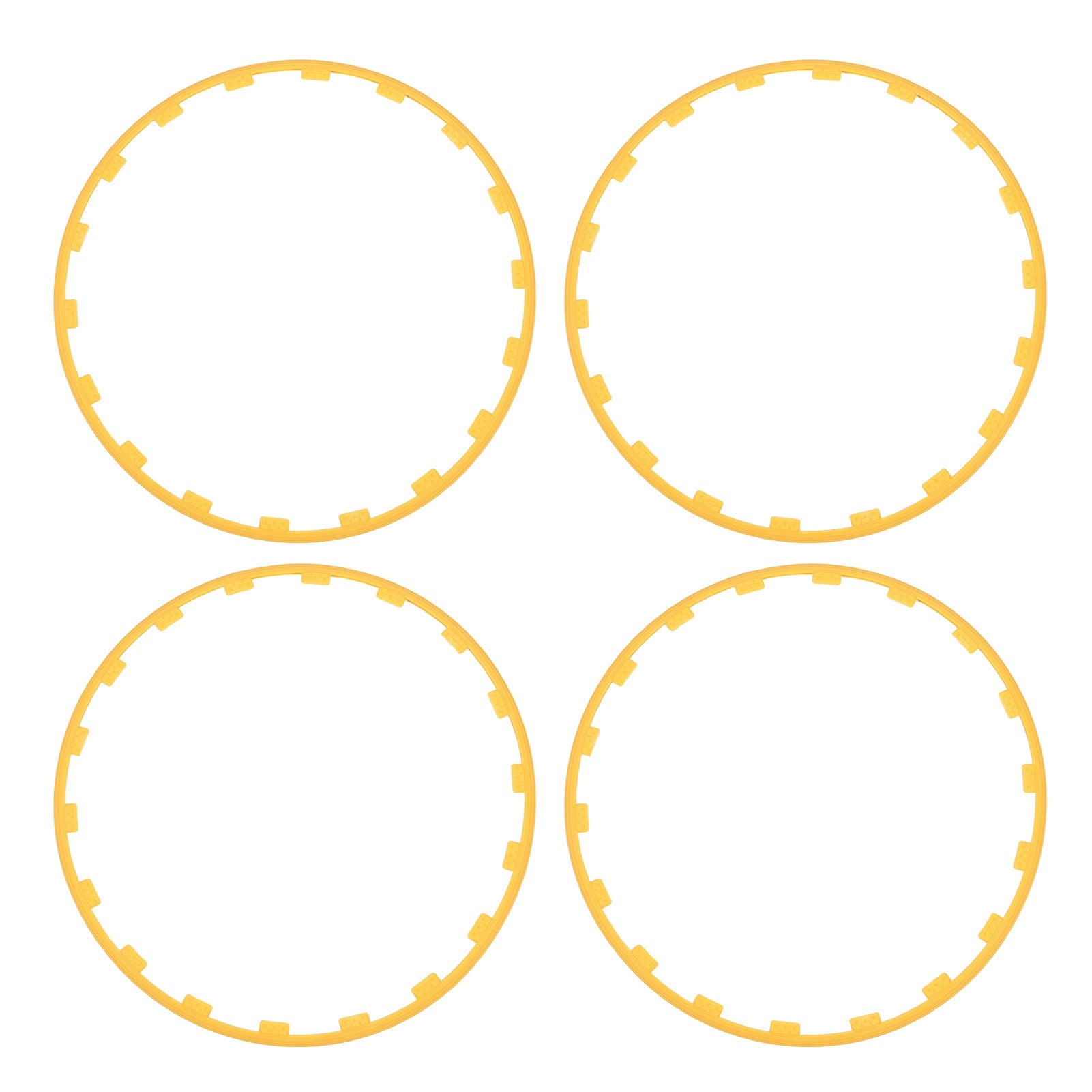 4PCS Wheel Rim Protection Ring Scratch Resistant Universal Fit Replacement for Tesla Model 3 2017 to 2023 18in Wheels Yellow