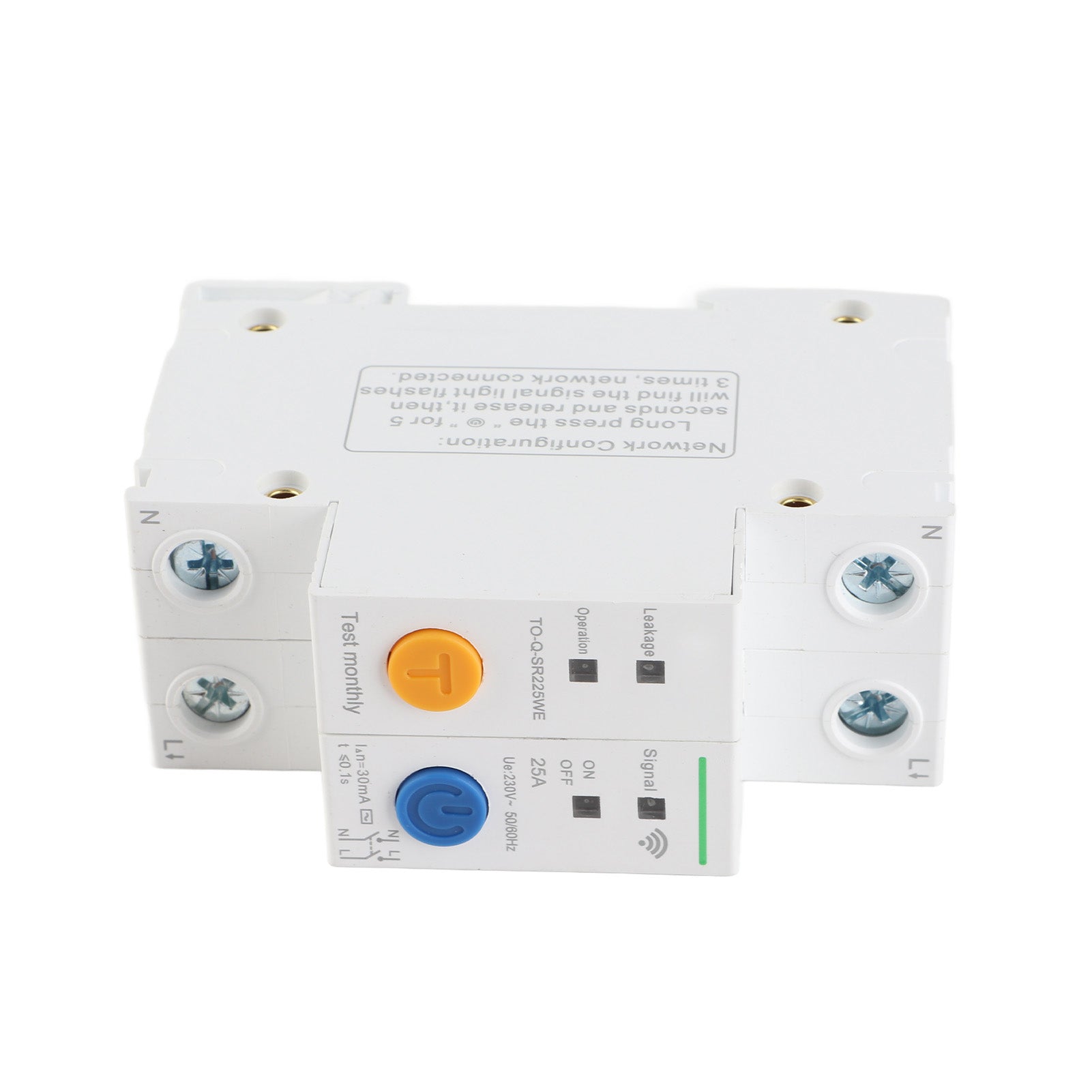 2P AC230V WiFi Circuit Breaker Remote Control Timing Real Time Monitoring Din Rail Mount Circuit Breaker 25A