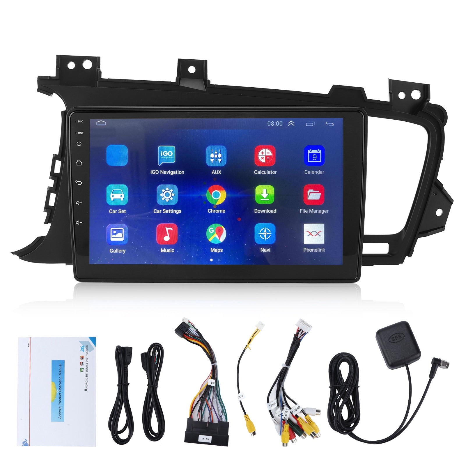 9in Car Stereo WIFI for Android 10.1 Bluetooth Hands Free GPS Navigation Replacement for Kia K5 Optima 2011‑2015