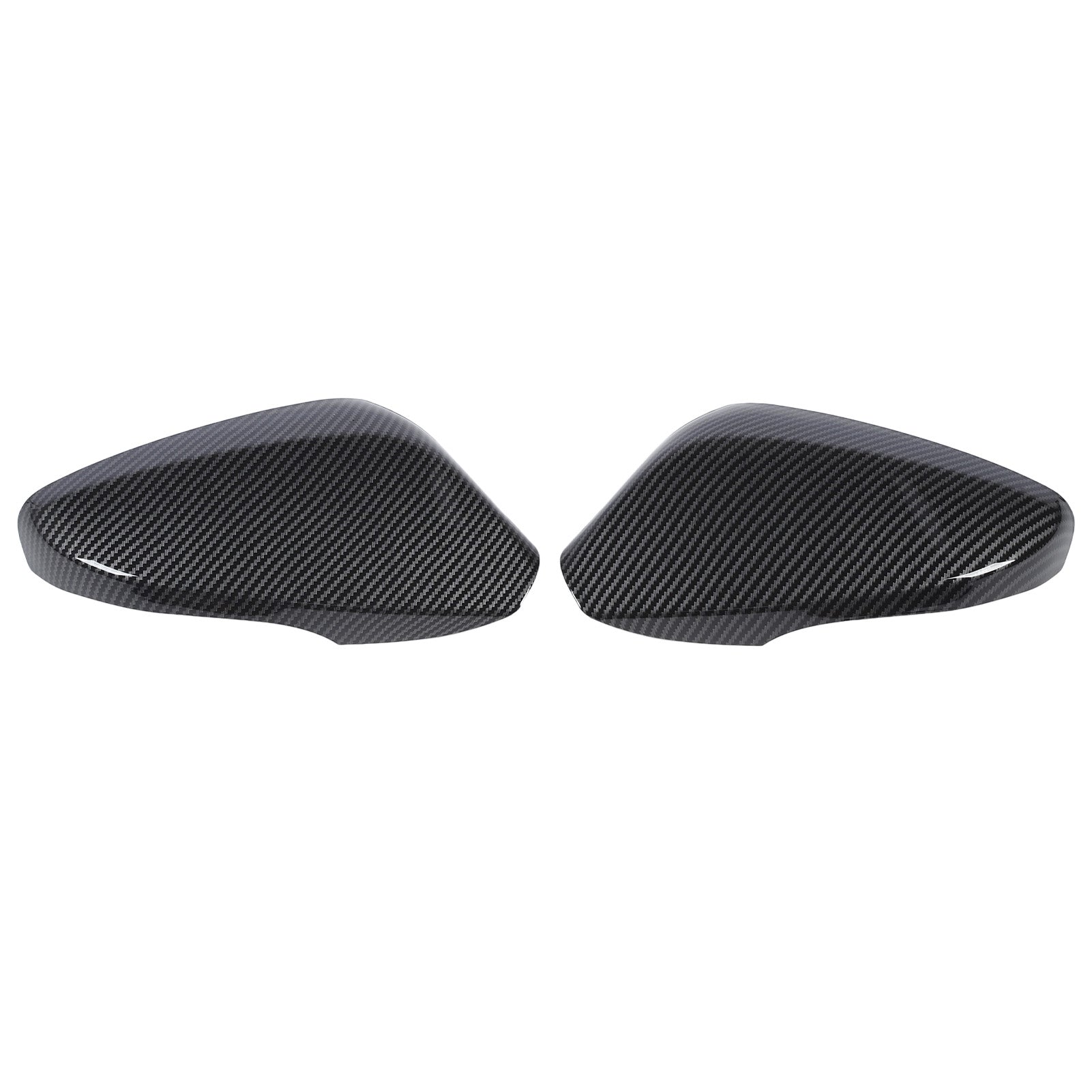 1 Pair Rearview Mirror Cover Cap Left Right Carbon Fiber Look High Strength Protective Side Door Mirror Cover for Elantra 2010 to 2016