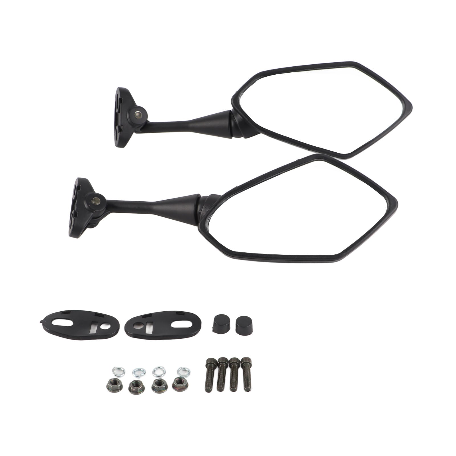 1 Pair Motorcycle Rearview Side Mirrors Carbon Fiber Style Replacement for HYOSUNG GT125R GT250R GT650R GT650S