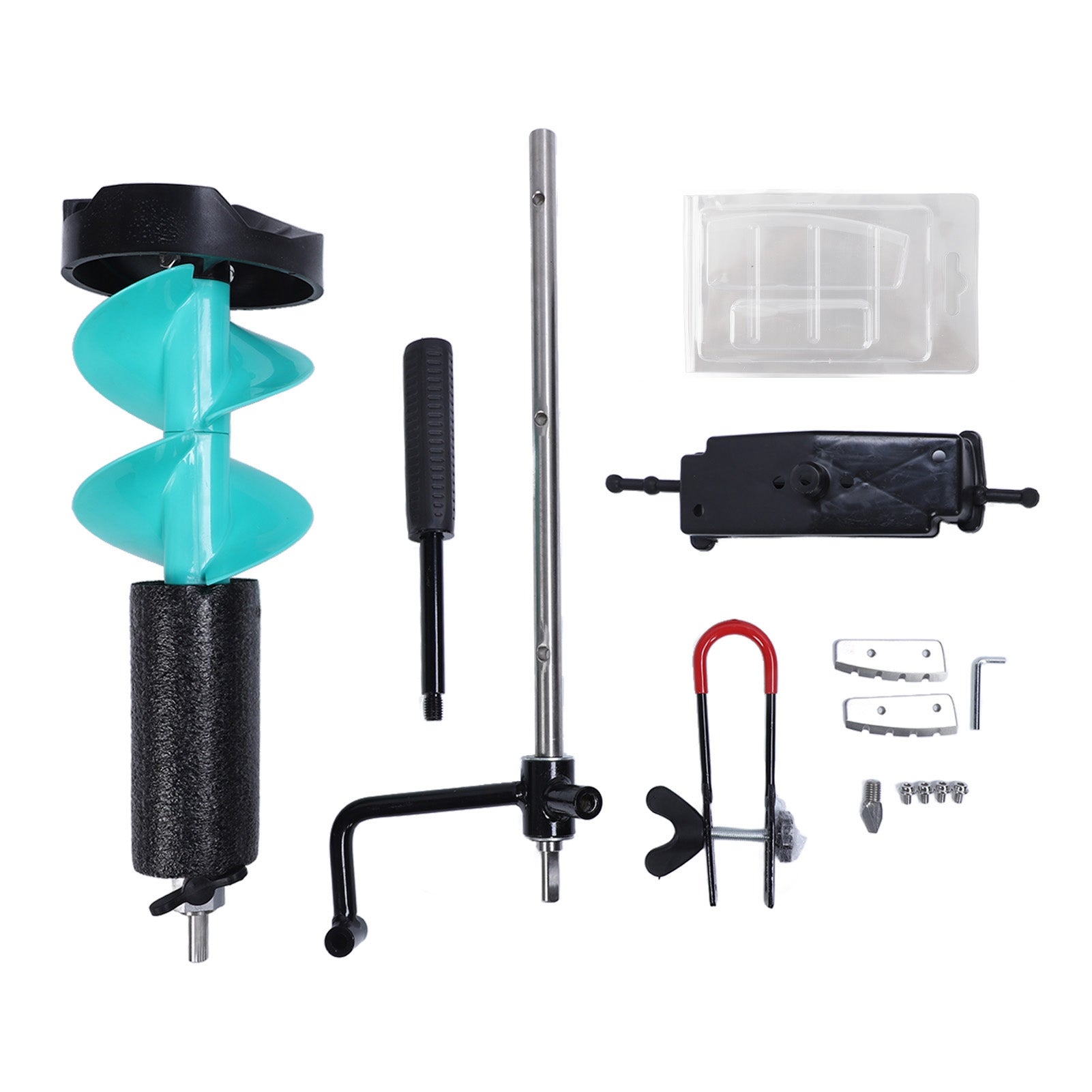 Ice Auger for Fishing Electric Nylon Corless with Positioning Drill 50cm Armrest Extension Rod for Shallow Water
