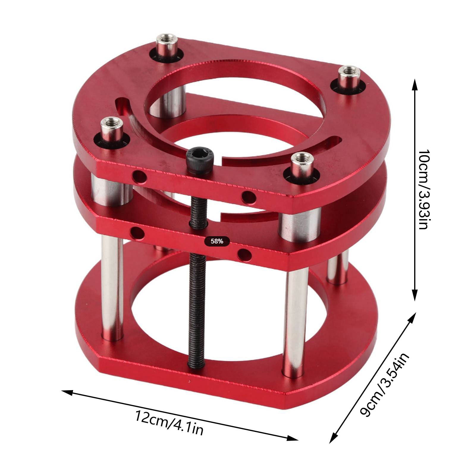 Router Lift Base Aluminum Alloy Stainless Steel 4 Jaw Clamping Router Table Lifting System Base