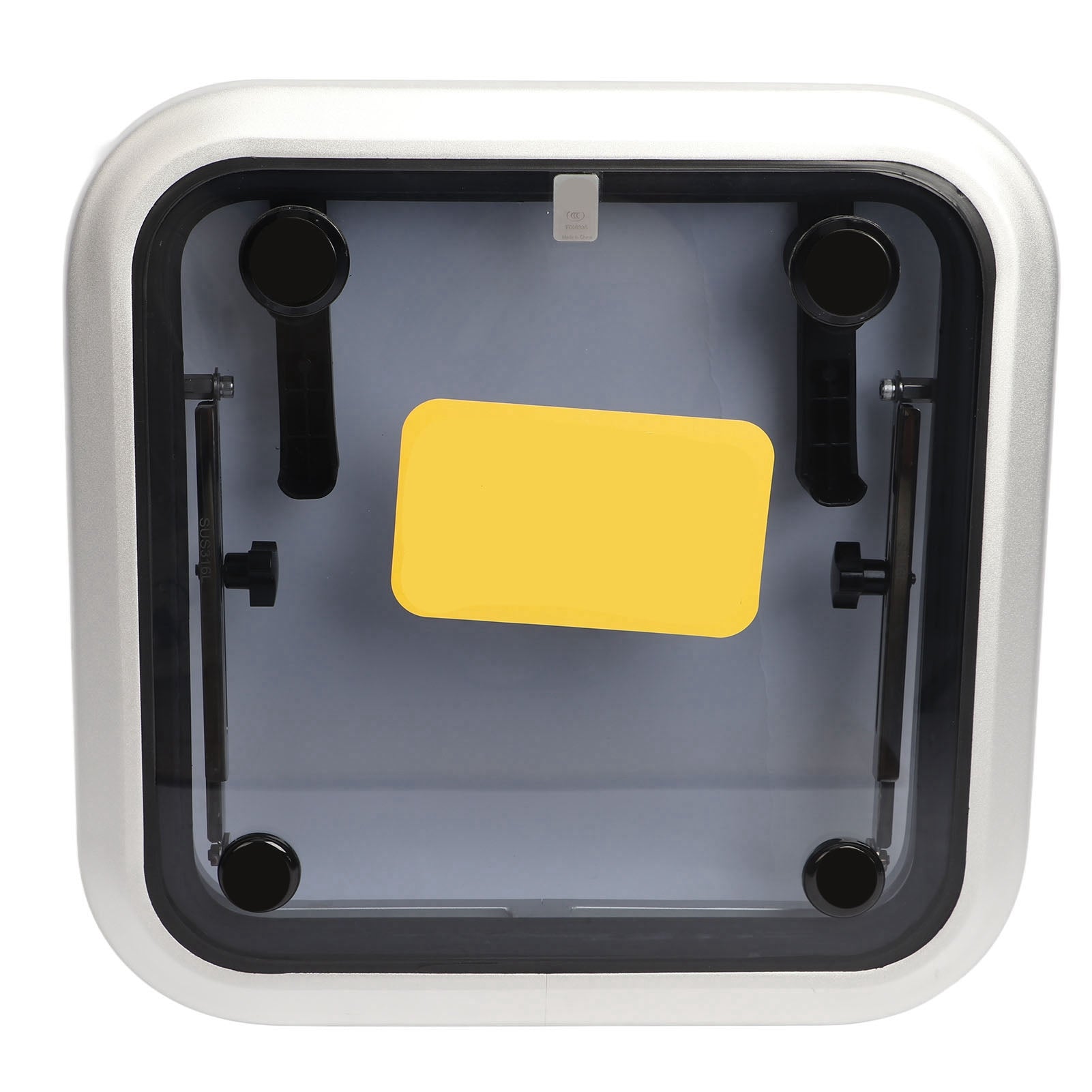 360x360mm Boat Ventilation Hatch Window Square Push Out Deck Porthole Skylights Escape Window for 3‑23mm Thickness Marine Yacht RV