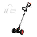 Household LED Digital Display Electric Lawn Mower Portable Cordless Grass Trimmer Home Garden Folding Trimming Pruning Machine Not Included Battery