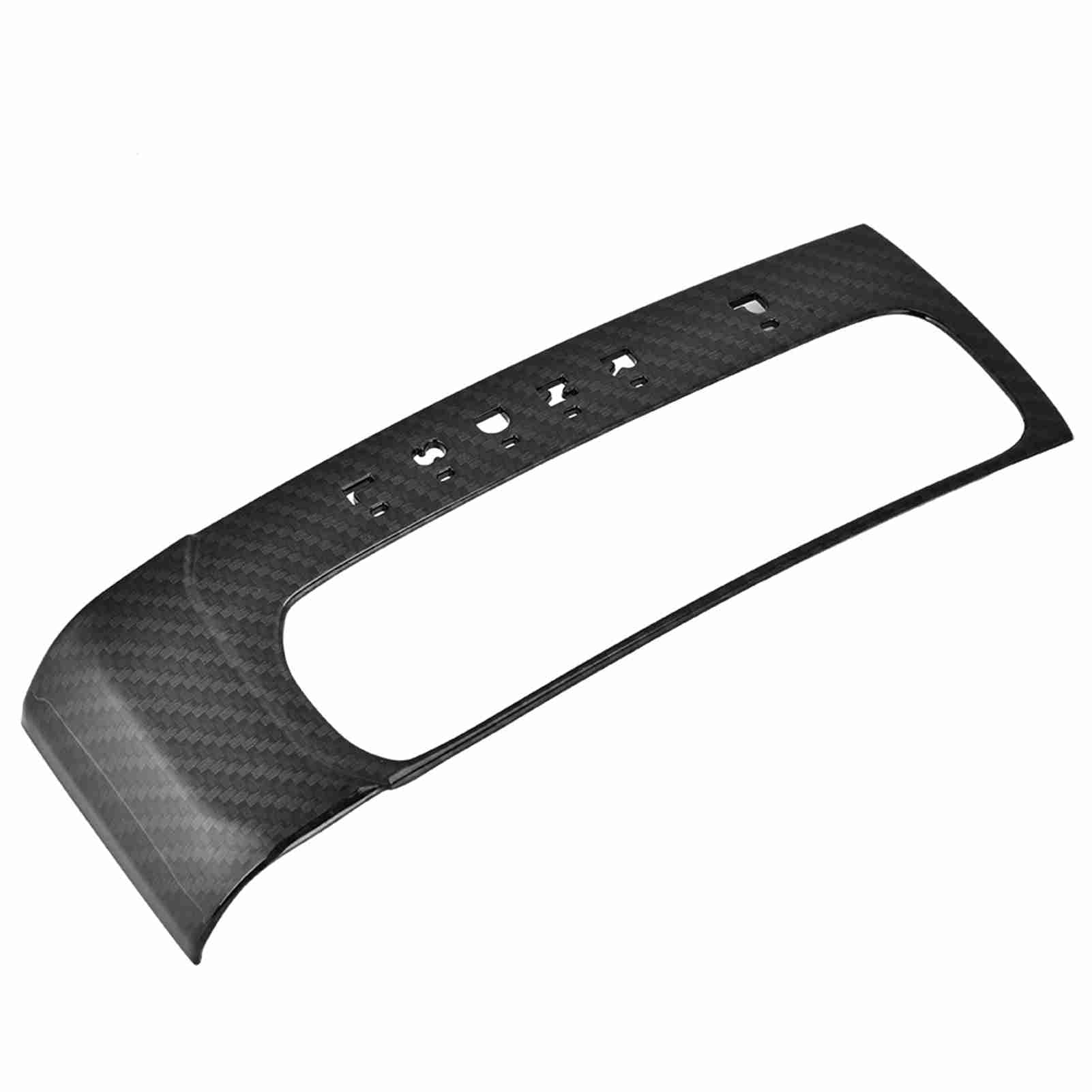 Black Carbon Fiber ABS Gear Shift Knob Frame Trim Fit For Honda Civic 2016-2017