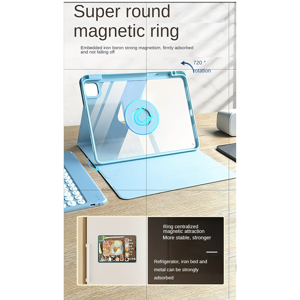 Magnetic Rotating Detachable TabletCase, Multi-Angle Multi-Scene, Strong Magnetic Adsorption, Removable Keyboard, Dirt-Resistant Durable, Long Battery Life, High Compatibility, for iPad 10 Generation