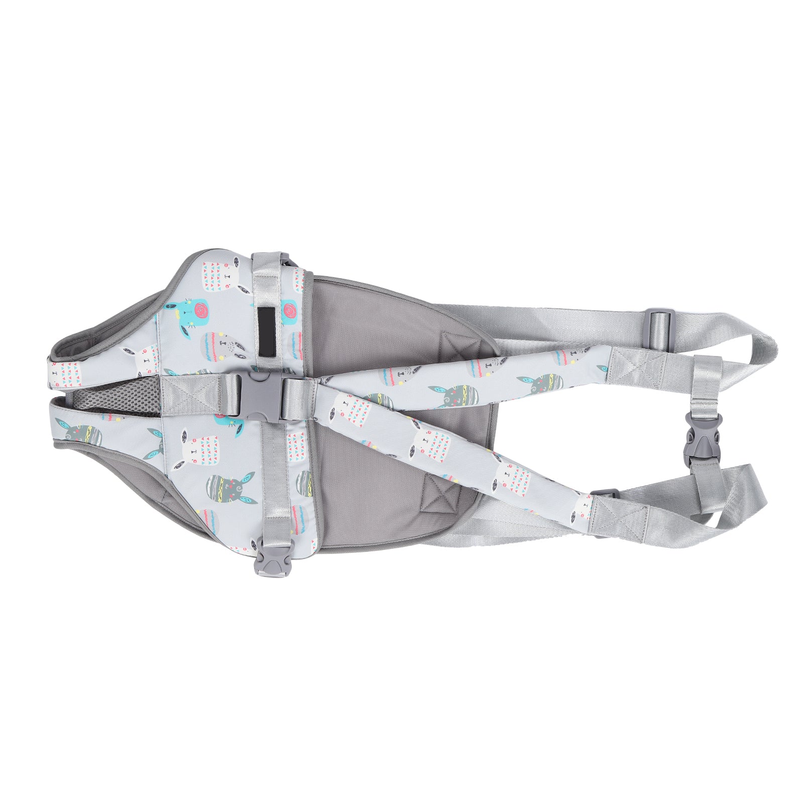 Pet Chest Packpack Cat Dog Outdoor Front Holder Bag Carrier for Traveling Hiking CampingCartoon Gray L