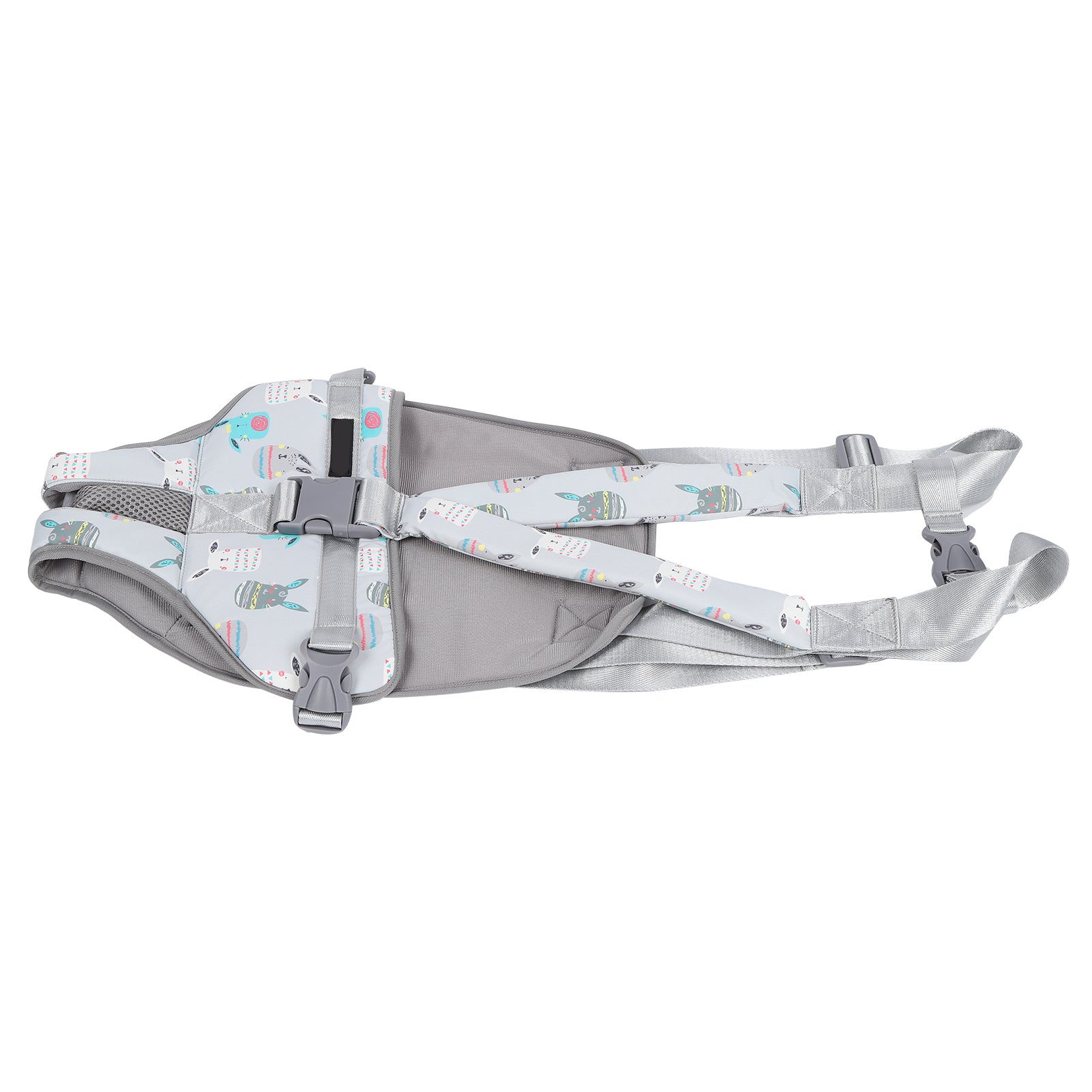 Pet Chest Packpack Cat Dog Outdoor Front Holder Bag Carrier for Traveling Hiking CampingCartoon Gray L