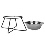 Stainless Steel Cat Food Bowl Raised Pet Dishes Bowl with Metal Stand for Water and Food Cats and Small Dogs
