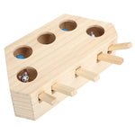 Wooden and Silicone Interactive Cat Hunt Mouse Toys Kitten Puzzle Toy Pet Toy Supply