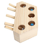 Wooden and Silicone Interactive Cat Hunt Mouse Toys Kitten Puzzle Toy Pet Toy Supply