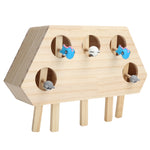 Wooden and Silicone Interactive Cat Hunt Mouse Toys Kitten Puzzle Toy Pet Toy Supply