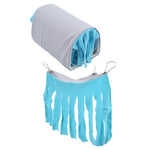 Pet Tunnel House Removable Small Animal Hideout Playing Tube with Hammock Tassel Curtains for Hamster Guinea PigBlue