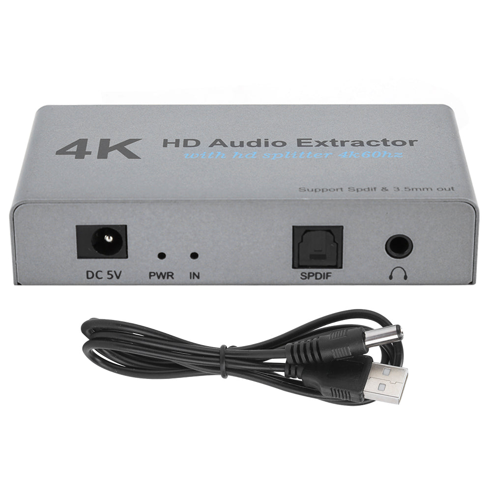 4k HDMI Audio Extractor HighDefinition with 1 Points 2 Converter USB Port Computer Supplies