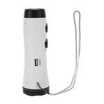 Hand Crank Radio Multifunctional Portable FM AM Weather Radio with LED Flashlight and Wrist Strap for Outdoor