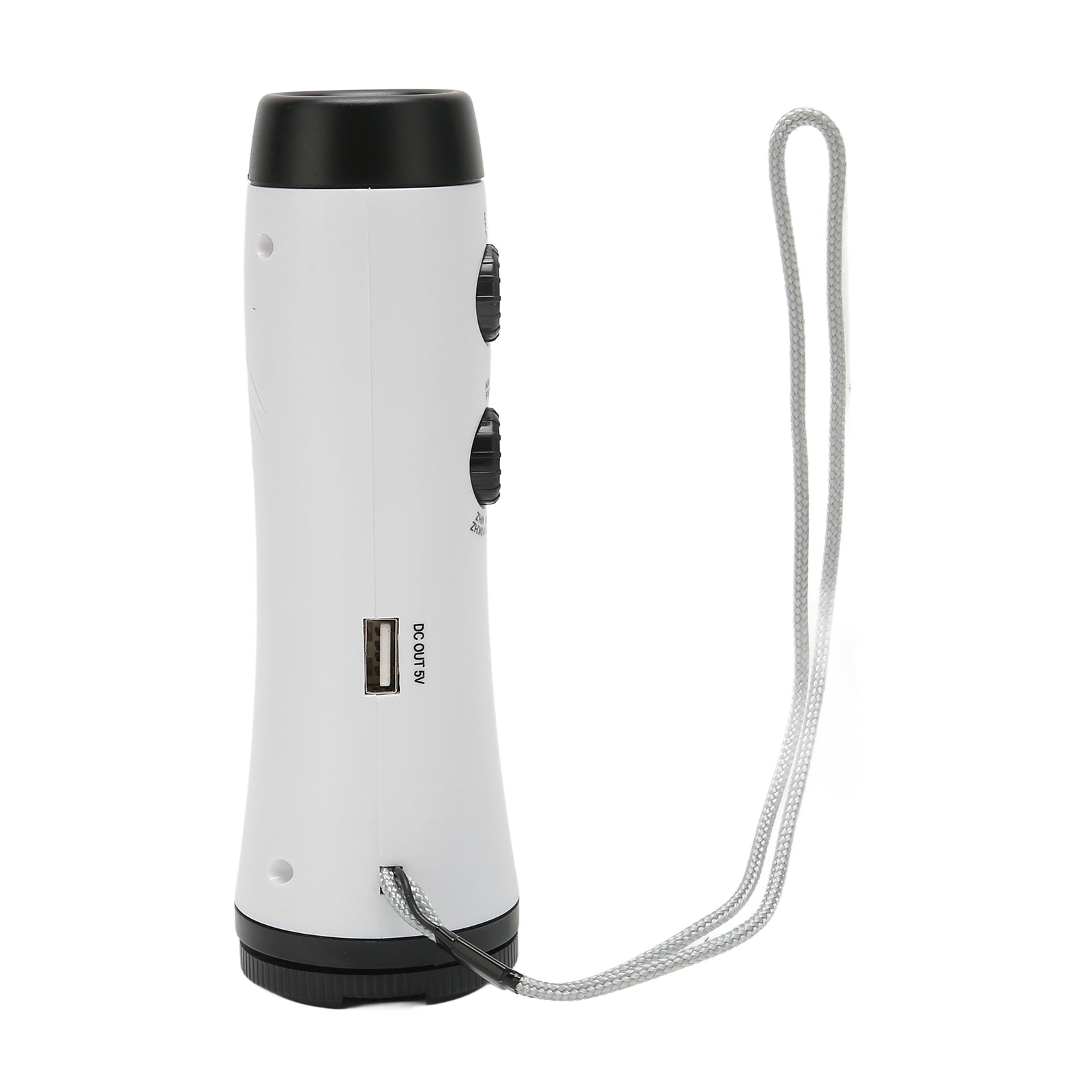 Hand Crank Radio Multifunctional Portable FM AM Weather Radio with LED Flashlight and Wrist Strap for Outdoor