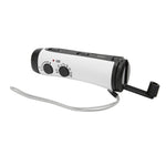Hand Crank Radio Multifunctional Portable FM AM Weather Radio with LED Flashlight and Wrist Strap for Outdoor