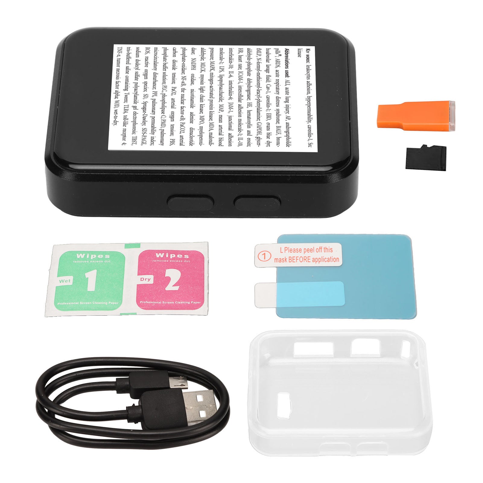 1.8in Full Touch Screen MP3 MP4 Player Bluetooth 5.0 FM Radio Lossless HD Digital Music Player E Book Reader with Speaker 32GB