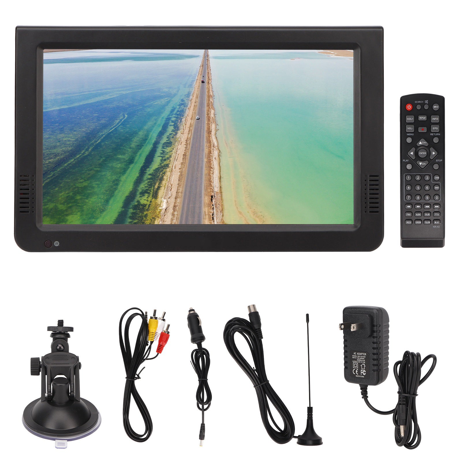 10 Inch Portable Digital TV HD 1080P 1800mah Mini Digital Television with Car Charger