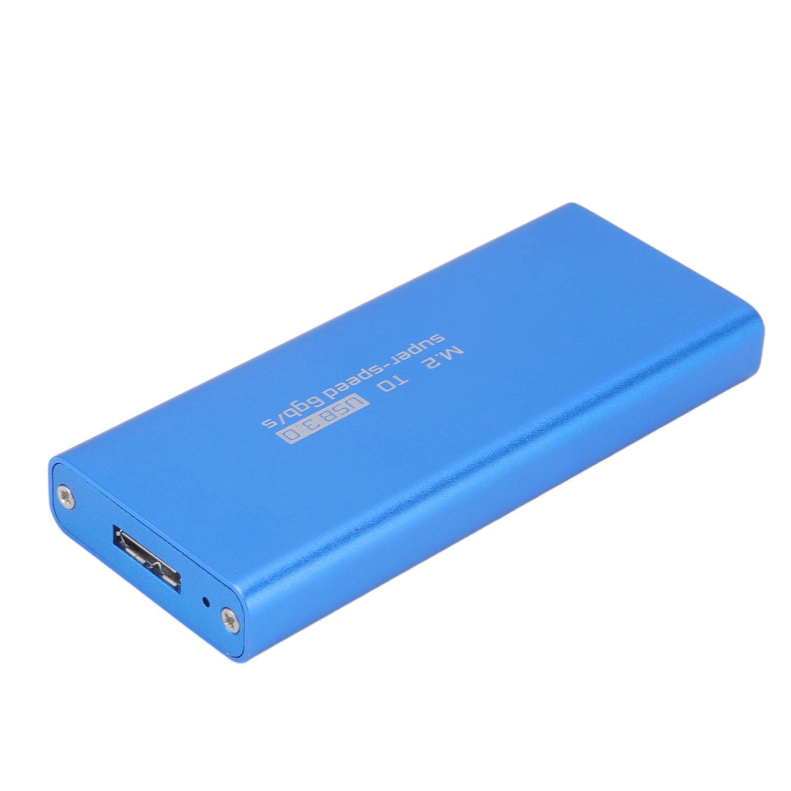 MSATA to USB3.0 Enclosure Adapter Case 6Gbps Blue MSATA SSD Adapter for 30x30mm 50x30mm External SSD Hard Drive