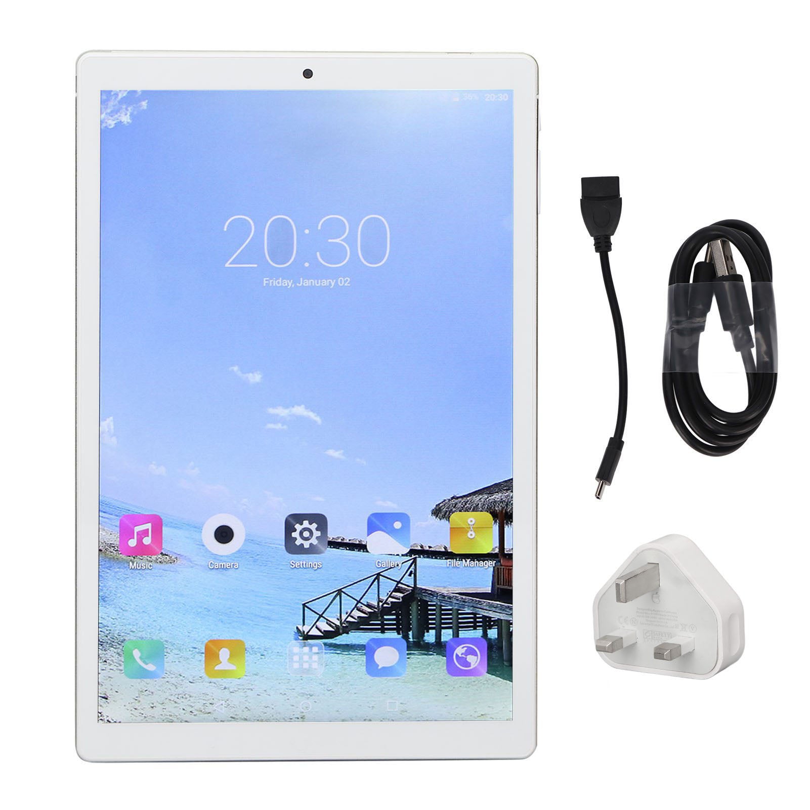 10 Inch Tablet IPS Display 2GB RAM 32GB ROM 2.0GHz Octa Core CPU 6000mAh 5G WiFi 3 Slots Office Tablet