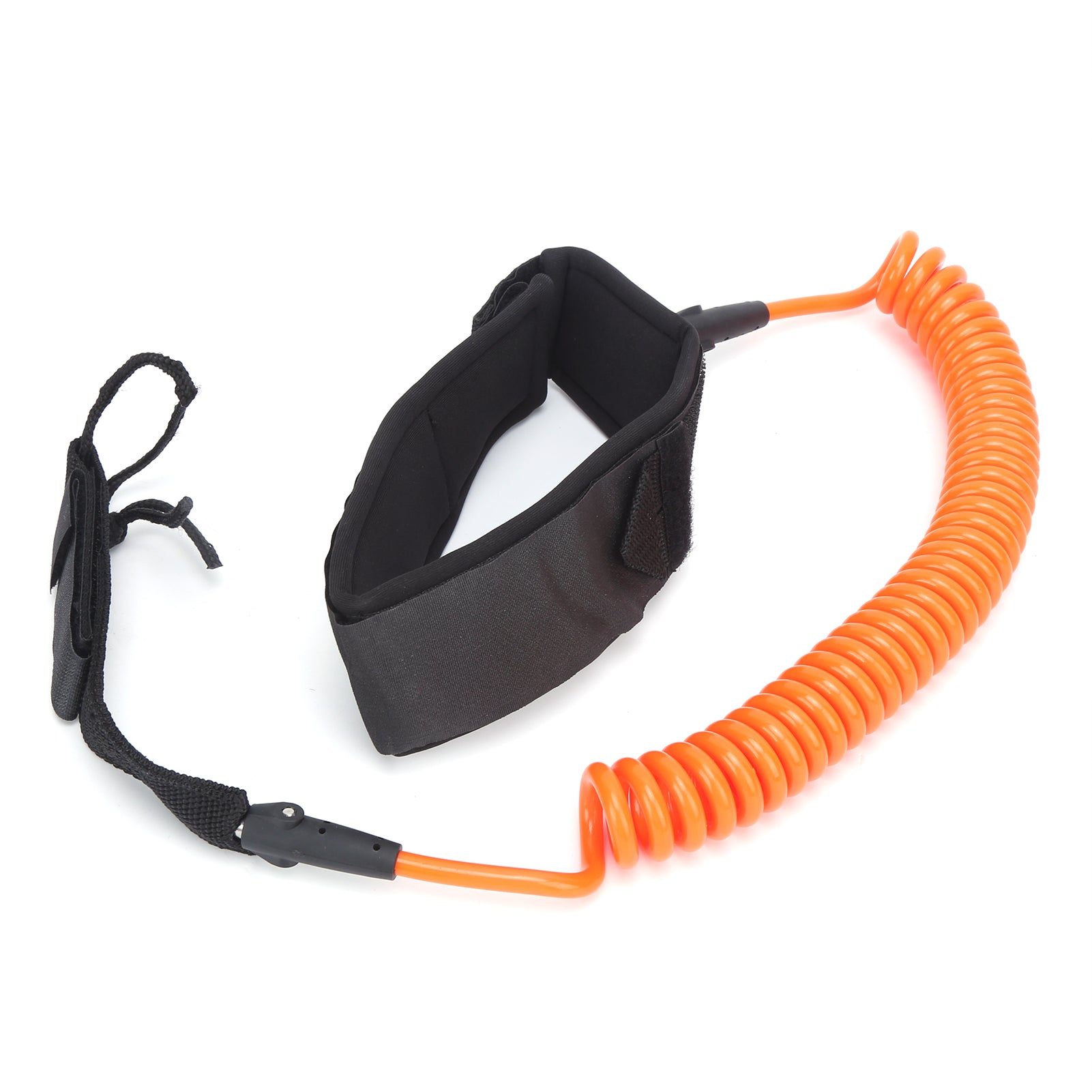 Surfing Foot Rope TPU Heliciform Comfortable HighElastic Surfboard Safety Traction Belt(Orange )